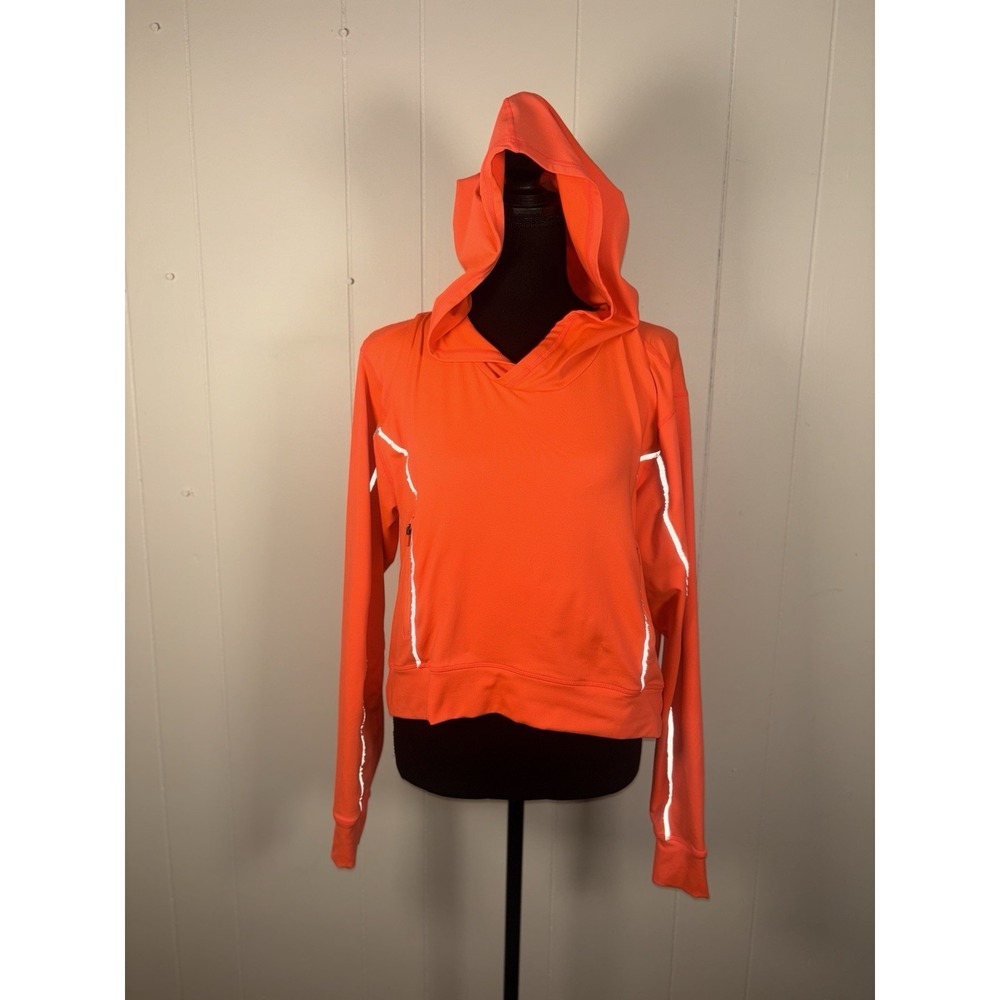 Free People Movement orange hoodie‎ with reflective strips